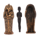 Novelty Ancient Mummy + Coffin Model Miniature Set for Sandplay Sand Table Games Diorama Layout Accessory Toys Black