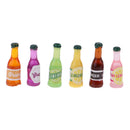 Dollhouse Miniature 6 Pieces Lifelike Soft Drink Bottles Set Model for 1:12 scale
