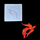 Silicone Phoenix Mold With Hole Resin Jewelry Pendant Charm DIY Making Mould Tool