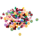 100PCS Assorted Beautiful Polymer Clay Beads DIY Handmade Fruit Beads