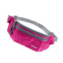 Men Outdoor Sports Hiking Camping Phone Pen Money Storage Holder 3 Zipper Pocket Charms Waist Belt Bag Hip Bag Rose Red