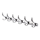 Corrosion Rust Resistant Double-deck 6-Hook Clothes Towel Hanging Chrome Robe Rack Holder Wall Mounted Hanger