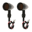 2 Piece 20-LED Amber Brake Turn Signal Tail Light with Grill Lens for Motorcycle
