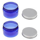 2x Plastic Makeup Jars With Lids Round Powder Cream Cosmetic Pots Container