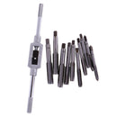 10Pcs M6-M12 Groove Tap Hand Screw Thread Taps with 1Pc M3-M12 1/16'' - 1/2'' Tap Handle Reamer Wrench