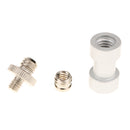 1/4 Inch to 3/8 Inch Converter Threaded Screws Adapter Mount Set for Camera/ Tripod/ Monopod/ Ballhead/ Light Stand/ Shoulder Rig, Set of 3
