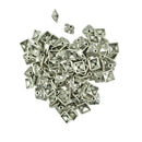 100 Pieces 10mm Tibetan Silver Alloy Square Spacers Beads Caps Charms Jewelry DIY Findings