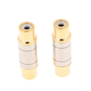 2 Pieces Gold Plated RCA Phono Female to Female Connector Audio Coupler Adapter