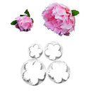 4pcs Cookies Cutter Paste Peony Mold Pastry Tool Biscuit Baking Cake Topper