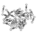 30pcs Fishing Rolling Barrel Swivel Sea Fishing Solid Ring Connector Anti-Corrosion