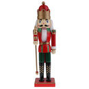 Christmas Holiday Wooden Nutcracker Prince Figurine Doll 15'' Tall on Stand Xmas Gifts Home Decoration
