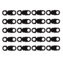 20 Pieces Resin POM Side Release Safety Press Buckles Adjusting Clips Black