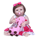Realistic 22inch Bebe Reborn Baby Girl Doll Clothes Set Full Silicone Vinyl Newborn Baby Doll Kids Wear Model Doll