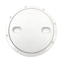 Marine 8 Inch Round Non Slip Inspection Hatch with Detachable Cover White