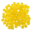 Lot of 100 Pieces Disposable Plastic Tattoo Ink Cups Caps Pot Pigment Permanent Supplies 9.5mm Yellow