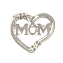Love Heart Crystal Brooch Pin Mother's Day Birthday Jewelry Gift for MOM