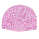 Crochet Handmade Beanie Cap Hat Baby Toddler Kids - Pink