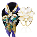 3-Ring Flower Brooch Scarf Clip Buckle Women's Jewelry Flower Brooch Pin