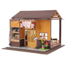 DIY Wooden Miniature Doll House Kit with Lights - Sakura Sushi Restaurant