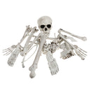Plastic Horrible Skeletons Skull Bones Haunted House Halloween Decor Party Prop