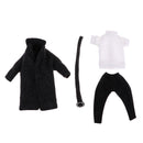 Fashionable Coat Top Pants Suit For 1/6 Takara Neo Blythe Dolls Dark Gray