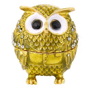 Fancy Enamel Color Owl Bird Valentines Day Gift Crystal Box Home Decoration