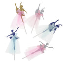 Pack of 5 Ballet Girl Cake Topper Wedding Birthday Cake Party Cupcake Picks