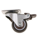 Heavy Duty 17kg 1.5'' Rubber Swivel Caster Wheel Castor with Top Plate and Bearing