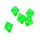 5 x Multi-Sided Dice Set D8 Dungeons & Dragons TRPG Games Role Play Green