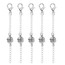 5 Sets Round Magnetic Clasps And Chain Extender For Bracelet Necklace Making