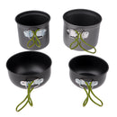 4pcs Camping Cookware Set Outdoor Camping Pots and Pans Set Picnic Backpacking Equipment