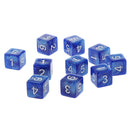 Pack of 10pcs Pearl Blue D6 Six Sided Game Dice D&D TRPG Games Party Supplies Toys