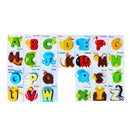Wooden Alphabet ABC Animal Match Puzzle Flash cards Kids Educational Toys