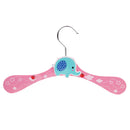 Kids Children Apparel Wardrobe Safe Hanging Coat Clothes Shirt Skirt Hanging Wooden Hanger Pink