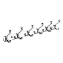6 Hooks Wall Mount Hook Hanger Chrome Plated Steel Coat Robe Clothes Towel