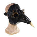 Plague Doctor Reenactment PU Leather Steampunk Mask Exclusive Gothic Cosplay