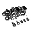 29pcs Fishing Rod Pole Guides Tip Eye Ring for Building Diameter 1.0-12mm