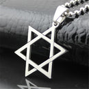Punk Stainless Steel Hexagram Pendant Necklace Chain Jewelry