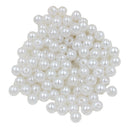 130 Piece Imitation Pearl Loose Beads Spacer Bead for Jewelry Making White 8mm