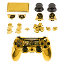 Full Shell Kit for Sony PS4 Pro Cover Case Skin Set Replacement Button Accessory Bundle 16Pack Gold
