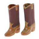 Fashion PU Leather Boots Rainshoes Clothes for 12inch Blythe Takara 1/6 BJD DOD Dollfie Doll Outfit Brown