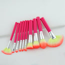10 Pieces Natural Hair Makeup Brushes Blush Concealer Face Powder Foundation Blending Brush Set