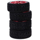 Pack of 4 Rubber Tyre Tyres Tires Wheel Rim Hex 12mm Fits for 1/10 RC Remote Controlled Racing Car 6001-8014