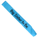 Satin Ribbon Big Sister To Be Writing Sash Baby Shower Party Supplies Blue