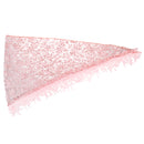 Fashion Ladies' Hollow Tassel Lace Rose Floral Scarf Shawl Wrap-Dark Red