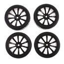 1/10 Flat Running RC Car Rubber Tires Plastic Wheel Hub for Traxxas HSP HPI