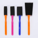 Magicdeal 4Pcs/Set Kids Children Educational Developmental Painting Graffiti Sponge Brush Covered Plastic Handle Toy Gift