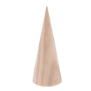 Unpainted Plain Cone Shaped Wooden Ring Jewelry Display Stand Holder Organizer L