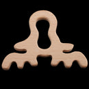 Handmade Natural Wooden Deer Elk Head Shape Baby Teether Teething Toy Shower