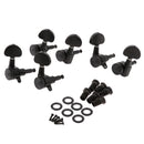 3R3L Black Machine Heads for Steel String/Electric Guitars Gear Ratio: 1/15